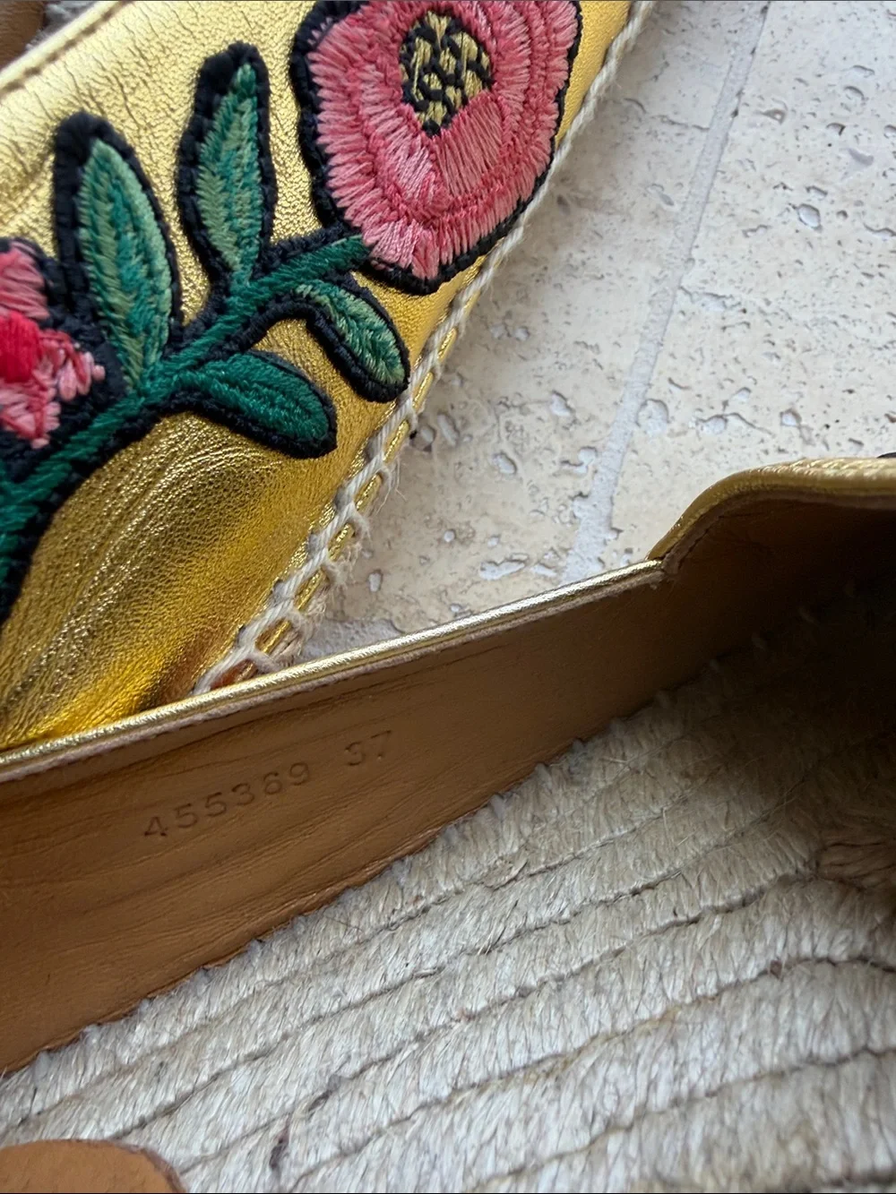 Gucci metallic espadrilles